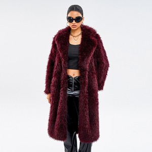 Manteau long en fausse fourrure croisé personnalisé pour femme, chaud et épais, élégant et tendance pour l'hiver - Product Image 6