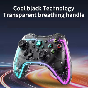 Kablosuz RGB Gamepad <span class=keywords><strong>Joystick</strong></span> için anahtarı/Android/<span class=keywords><strong>PC</strong></span> şeffaf kristal Gamepad için Nintendo anahtarı şarj edilebilir denetleyici - Product Image 2