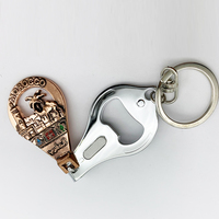 Porte-clés souvenir du Maroc en métal, coupe-ongles en métal avec ouvre-bouteille, porte-clés souvenir