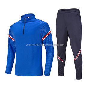 Conjunto de Camiseta de Fútbol Personalizable con Estampado, Transpirable y de Secado Rápido, con Media Cremallera, para Adolescentes, Otoño-Invierno, para Deportes de Carrera y Ejercicio Físico - Product Image 1