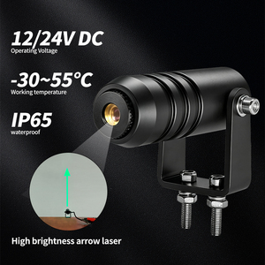 ไฟเตือนเลเซอร์แบบลูกศร 12V 24V DC กันน้ำ IP65 แสงสีแดงและสีเขียว สำหรับรถยก AGV โปรเจคเตอร์เส้นเลเซอร์เพื่อความปลอดภัย ตัวเรือนอะลูมิเนียม - Product Image 2