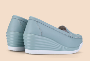 <span class=keywords><strong>Scarpe</strong></span> da Donna <span class=keywords><strong>con</strong></span> Tacco Alto 6cm, <span class=keywords><strong>Zeppa</strong></span> alla Moda, Comode, Traspiranti, Antiscivolo, Casual, <span class=keywords><strong>Scarpe</strong></span> Bianche da Infermiera <span class=keywords><strong>con</strong></span> Tacco - Product Image 5