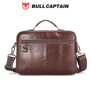 Bolso bandolera vintage BULLCAPTAIN para hombre, de cuero genuino, bolso de mano para negocios, maletín, bolso mensajero para hombre - Product Image 6