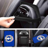 Accessoire intérieur de voiture, housse fine pour accoudoir de voiture, motif drapeau de Saipan, protection confortable pour accoudoir, pour la plupart des véhicules
