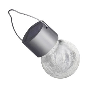 Lámpara Solar Colgante Hejia con Diseño de Estrella, Vidrio Agrietado, Resistente al Agua, Luz Ambiental Nocturna para Jardín - Product Image 4