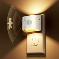 Veilleuses à détecteur de mouvement LOHAS, boîtier blanc, mini veilleuse LED à brancher avec détecteur de mouvement pour salle de bain, couloir