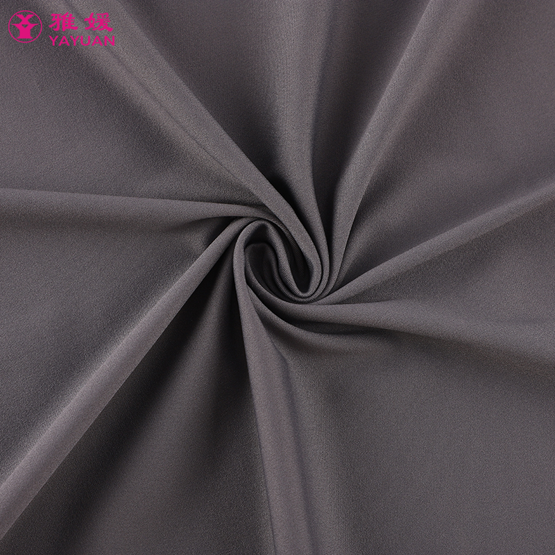 Hot Selling Round Gloss Double Layer Quality 74% Nylon 26% Spandex Womens Yoga Set Stretch Fabric Nylon Spandex Fabric