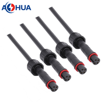 Connecteur Électrique Étanche IP65 Personnalisé Mâle-Femelle 4 Broches 2A 22/24 AWG pour Bande LED RGBW avec Capteur, Câblage DIY Mini Prise de Câblage