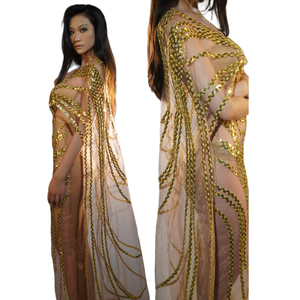 <span class=keywords><strong>Vestido</strong></span> Sexy Transparente <span class=keywords><strong>de</strong></span> Lentejuelas Doradas para Cena, Traje <span class=keywords><strong>de</strong></span> Cantante para Sesión <span class=keywords><strong>de</strong></span> Fotos <span class=keywords><strong>de</strong></span> <span class=keywords><strong>Embarazada</strong></span>, <span class=keywords><strong>Vestido</strong></span> Largo <span class=keywords><strong>de</strong></span> Fiesta <span class=keywords><strong>de</strong></span> Noche para Mujer - Product Image 1