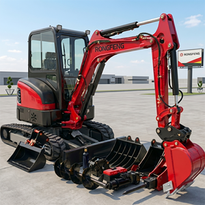 Mini-excavatrice pour l'agriculture, les vergers, les serres et l'ingénierie municipale avec accessoires en option - Product Image 1