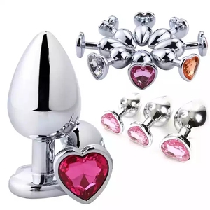 Plug Anal adulte en forme de cœur, perle anale en diamant de luxe, <span class=keywords><strong>bijoux</strong></span> en cristal inoxydable, Plug Anal pour femmes, nouveau Style - Product Image 2