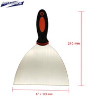 Couteau à enduire industriel robuste de 5 pouces pour le bricolage, lame en acier à haute teneur en carbone, manche ergonomique en plastique bicolore pour murs
