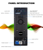 Logo gratuit Module amplificateur de puissance pour haut-parleur Amplificateur de puissance 1000w avec BT USB 1500DT 1500DT