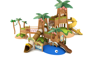 Aire de jeux extérieure populaire, toboggan combiné, équipement de jeux pour enfants, <span class=keywords><strong>parc</strong></span> d'attractions, design extérieur de forêt - Product Image 6