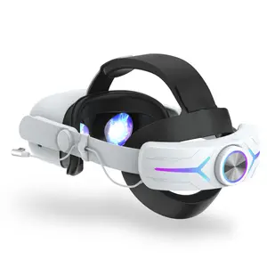 جديد قابل للتعديل شريط للرأس مع 8000 mAh بطارية RGB ضوء النخبة حزام ل الفوقية/Oculus كويست 2 VR اكسسوارات