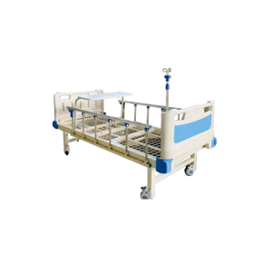 Manual Hospital <b>Bed</b> 2 Function Adjustable Patient <b>Bed</b> With <b>Side</b> <b>Rails</b> And Wheels For Medical Use - Product Image 4