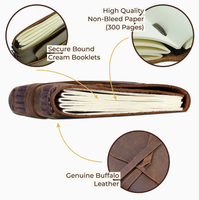 Coffret Cadeau Journal en Cuir Véritable Fait Main Moderne avec Stylo, Marque-page et Recharge – Carnet de Voyage pour la Fête des Pères et les Affaires