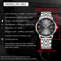 Montres pour hommes PAGANI DESIGN PD1832, nouveau cadran de couleur dégradée, montre automatique de luxe, montre mécanique de mode pour hommes, montre-bracelet pour hommes
