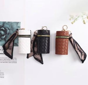Chapstick <strong>Holder</strong> Keychain Lip Balm Case Chain Ring Clip Home Car Keys Accessories for Women Wallet Earphone Key Storage BagS - Product Image 2