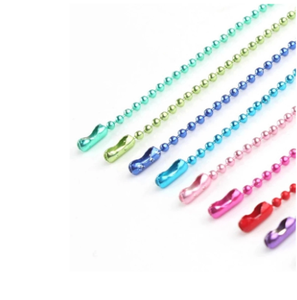 Customized Color Plated Steel Keychain Bead <strong>Ball</strong> <strong>Chain</strong> - Product Image 4
