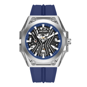 New MEGIR 8603 New Stainless Steel <b>Case</b> Skeleton Mechanical <b>Watch</b> Waterproof Luminous Men Fully Automatic Wristwatches - Product Image 4