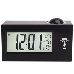 Sinh viên nhà phòng ngủ đồng hồ báo thức với kỹ thuật số LCD nhiệt độ hiển thị điện tử bàn & bảng đồng hồ Chiếu Cảnh báo hiển thị - Product Image 1