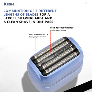 <span class=keywords><strong>Afeitadora</strong></span> Eléctrica Mini KEMEI Km-T290 para Hombre, 800mAh, 8500 RPM, Recargable, IPX7, Cuchilla Magnética, Sensor Inteligente, Maquinilla de Afeitar <span class=keywords><strong>Masculina</strong></span> de Moda - Product Image 3