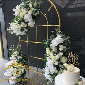 Đám Cưới Tưởng Tượng Đồ Nội Thất Vàng Thép Không Gỉ Đám Cưới Chỉnh Backdrop - Product Image 4