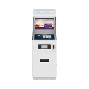 Multi Touch Screen Self Inquiry Cash Card Passport Scanner Check In Kiosk For Hotel/medical