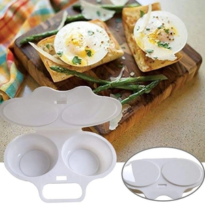 New Egg Steamer forno a microonde forma rotonda Egg Steamer Cooking Mold Egg bracconiere - Product Image 3