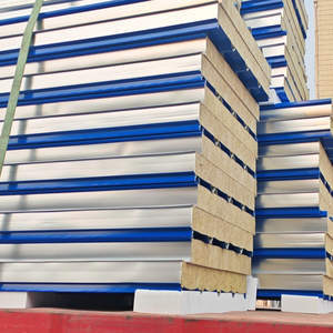 Factory Price Construction Building Materials Wall Rock Wool Sandwich Panels