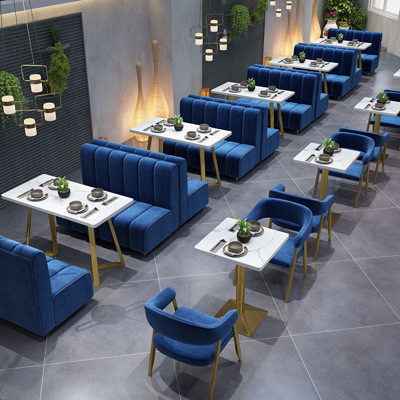 New Arrival Restaurant Furniture Sets Blue