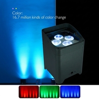 Lot de 10 projecteurs LED portables Wi-Fi sans fil DMX à piles pour effets de scène