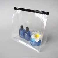Sac de rangement en TPU transparent personnalisé, sac debout, sac de voyage en TPU, pochettes en plastique portables pour le rangement et l'organisation