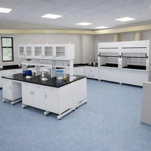 Îlot de laboratoire moderne à structure métallique avec évier de qualité médicale pour hôpitaux, laboratoires et centres de lutte contre les maladies - Product Image 2