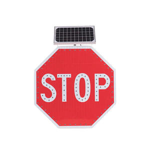 ป้ายหยุดจราจรทรงแปดเหลี่ยม ขนาด 800 มม. คุณภาพสูงจากโรงงานผู้ผลิต (OEM)  ทำจากอะลูมิเนียม ใช้พลังงานแสงอาทิตย์ ไฟ LED กระพริบ - Product Image 5