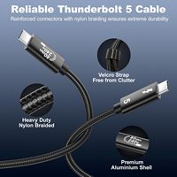 Câble de charge PD 240W, transfert de données 80 Gbps, 5A, 8K 60Hz, puce EJ-903W, Thunderbolt 5