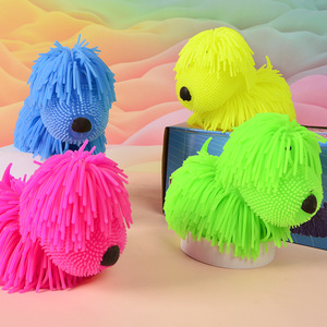 Juguete de Peluche de Pelo Largo Suave y Peludo con Forma de Perro de TPR para Niños y Niñas, Juguete Antiestrés de Animales de Extrusión - Product Image 2