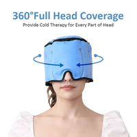 Bandeau réutilisable en gel froid pour le soulagement des migraines, compresse rafraîchissante intégrale de la tête avec couverture à 360° pour les sinus et les tensions