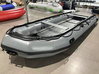 Bateau pneumatique robuste de 5 m avec plancher en aluminium, radeau gonflable en PVC gris pour 10 personnes, idéal pour la pêche, les patrouilles et les aventures en plein air