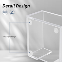 Boîte de rangement transparente pour bureau, boîte à mémos en acrylique, support pour notes autocollantes, support pour post-it
