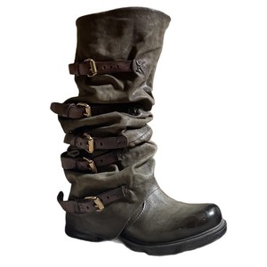 <span class=keywords><strong>Botas</strong></span> de Tacón Bajo <span class=keywords><strong>con</strong></span> Botones y Estilo Británico Moderno, Personalizadas <span class=keywords><strong>con</strong></span> Logotipo de Fábrica, <span class=keywords><strong>Botas</strong></span> Altas Vintage para Mujer - Product Image 5