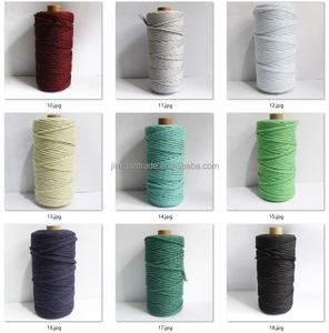 Fabricant de macramé, corde en macramé, corde en coton 100%, 3 mm, brin simple, corde en coton pour macramé - Product Image 3