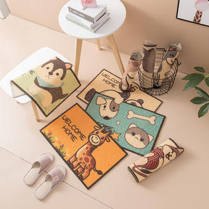 Alfombra de PVC rectangular antideslizante con diseño de gato de dibujos animados para la entrada del hogar, diseño de bienvenida con estampado de animales - Product Image 3