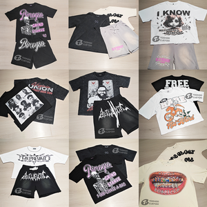 เสื้อยืดกราฟิกผู้ชาย 240 GSM ผ้าฝ้าย 100% ทรงโอเวอร์ไซส์ สตรีทแวร์ ทรงบ็อกซี่ฟิต วินเทจวอช โลโก้สั่งทำได้ คุณภาพสูง เสื้อยืดแฟชั่นผู้ชาย - Product Image 2