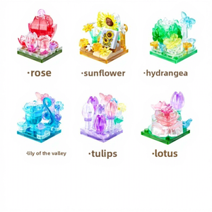 Llavero Personalizado con Diseño de Animales y Flores, Colgante Decorativo Creativo, Juego de 40 Bloques de Construcción de Plástico con Micro Partículas - Product Image 5
