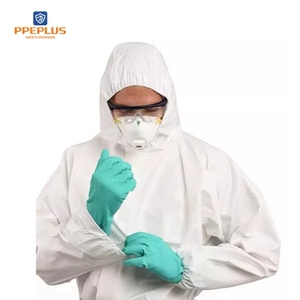 EPI <span class=keywords><strong>de</strong></span> <span class=keywords><strong>sécurité</strong></span> Couvre-vêtements à fermeture éclair frontale Agents biologiques pleine longueur Combinaisons Hazmat - Product Image 4