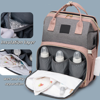 Sac à dos de luxe Oxford imperméable et pliable pour l'été, station de change portable, lit de rangement, sac de voyage pour couches de bébé en polyester