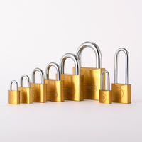 Cadenas à code en acier trempé avec anse en laiton massif, antivol, pour entrepôt et armoire, avec clé, logo personnalisé