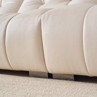Nouveau canapé sectionnel moderne trois places en cuir véritable, rembourrage en mousse haute résilience écologique (Modèle SA281)